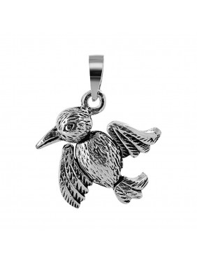 Bird with Moving Limbs 18 x 19mm 925 Sterling Silver Pendant