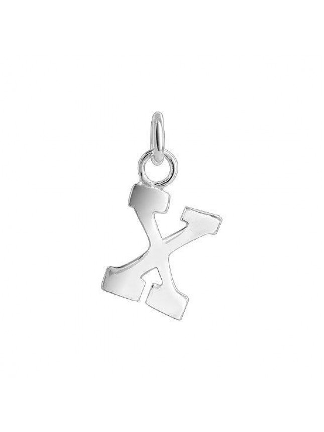 8mm x 9mm Initial Sterling Silver Pendant Charm