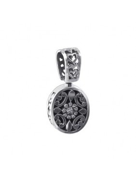 Oval Vintage Style Reversible 925 Sterling Silver Pendant